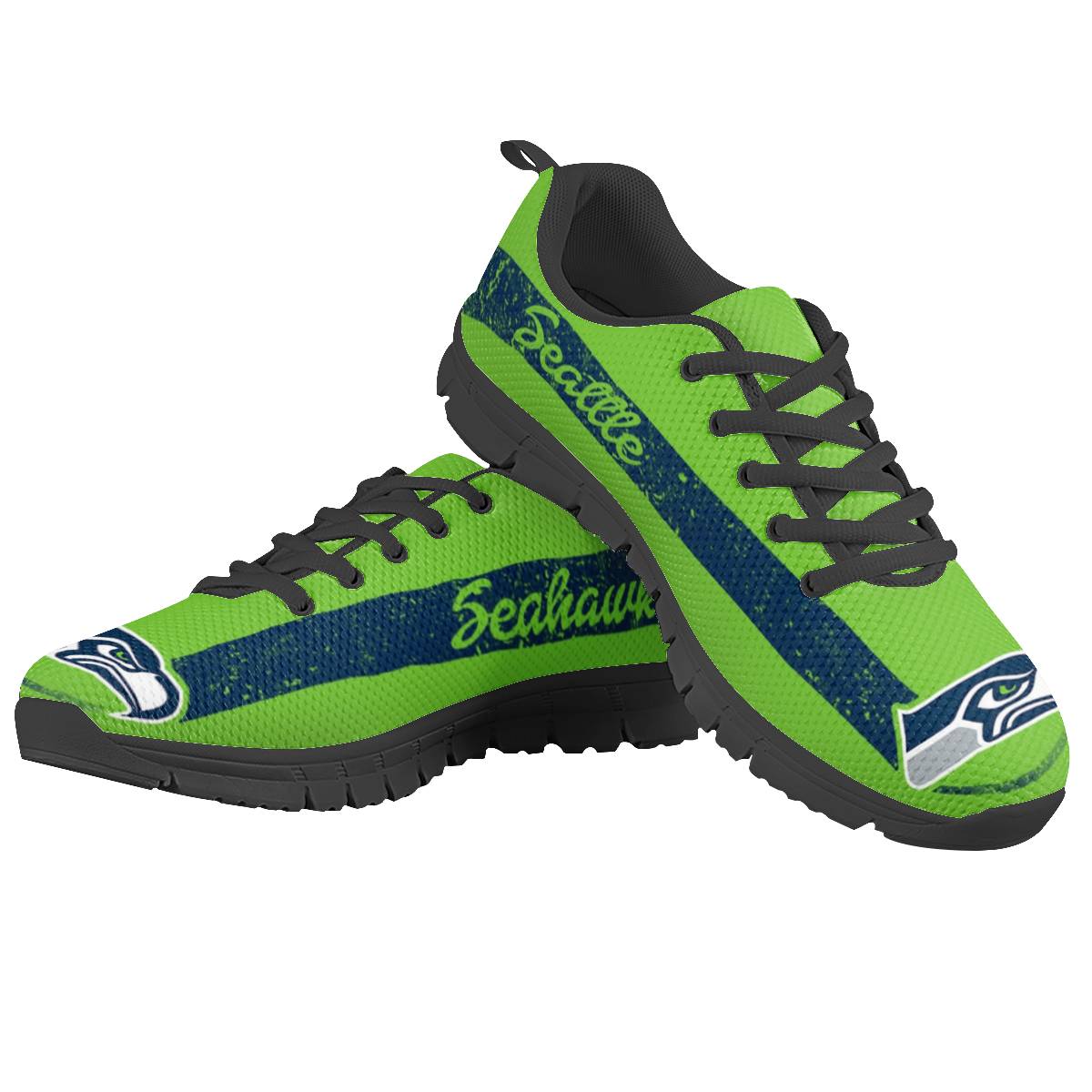 Men's Seattle Seahawks AQ Running Shoes 001 Men's Seattle Seahawks AQ Running Shoes 001